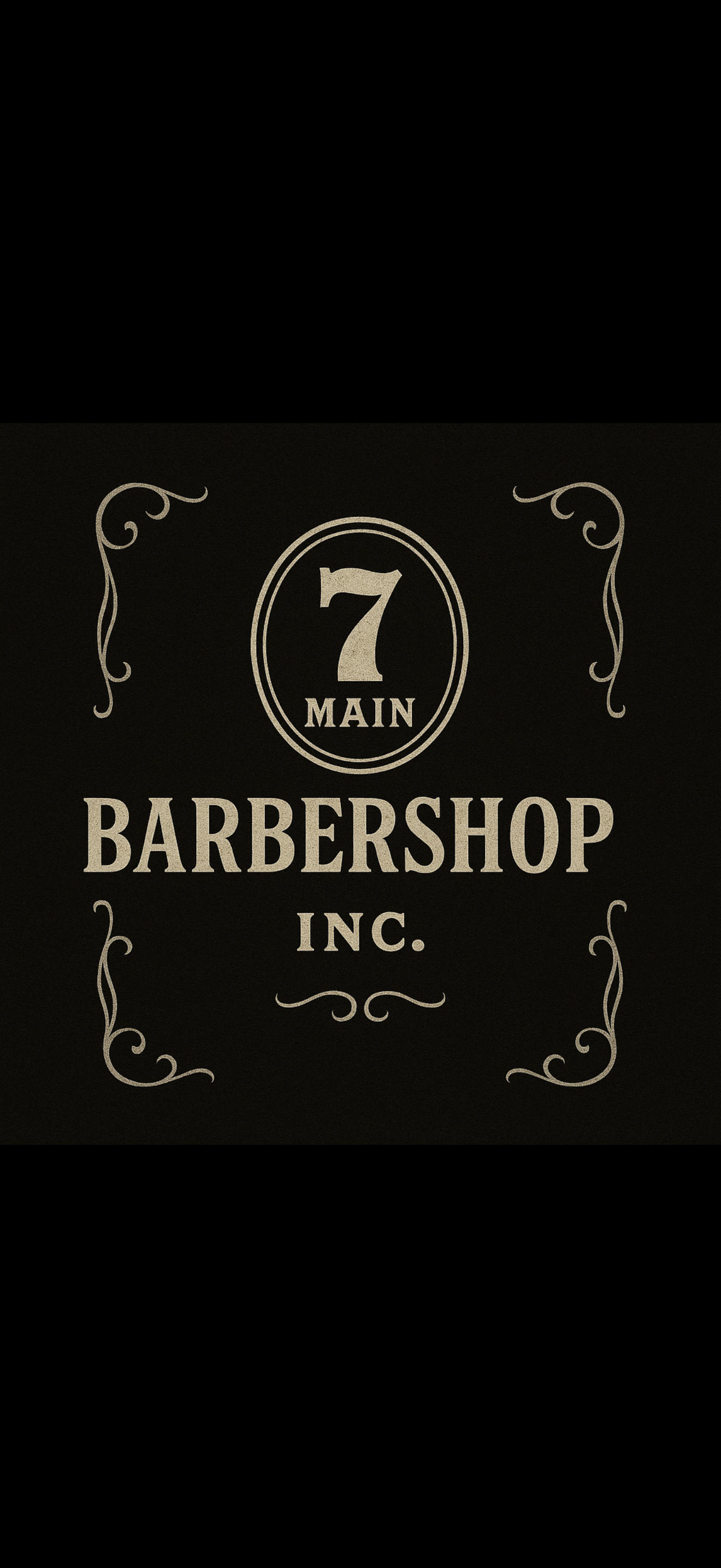 7 Main Barbershop Logo